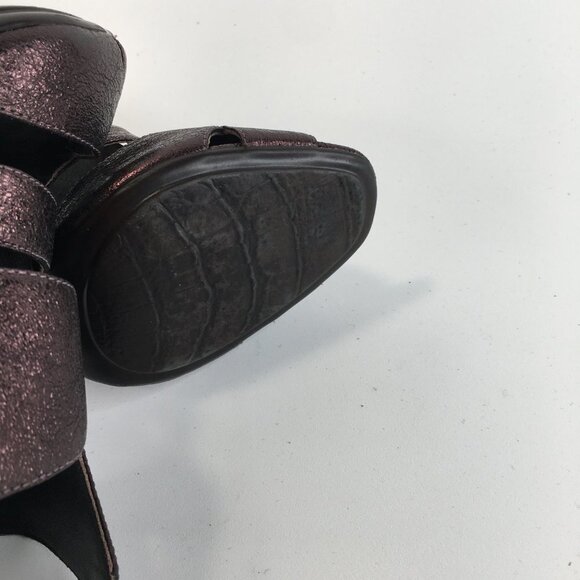 Caressa Grace Metallic Cooper Leather Ankle Strap Heels Size 6.5M - Picture 11 of 14